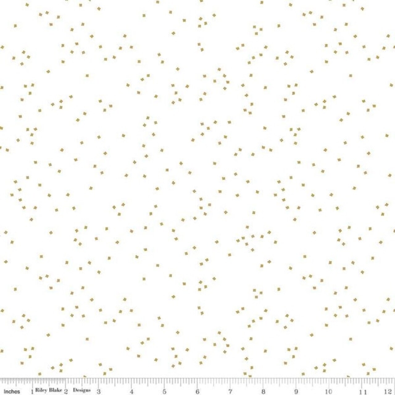 Blossom in Gold Sparkle on White (sc730-gold) | Blossom | Christopher Thompson | Riley Blake